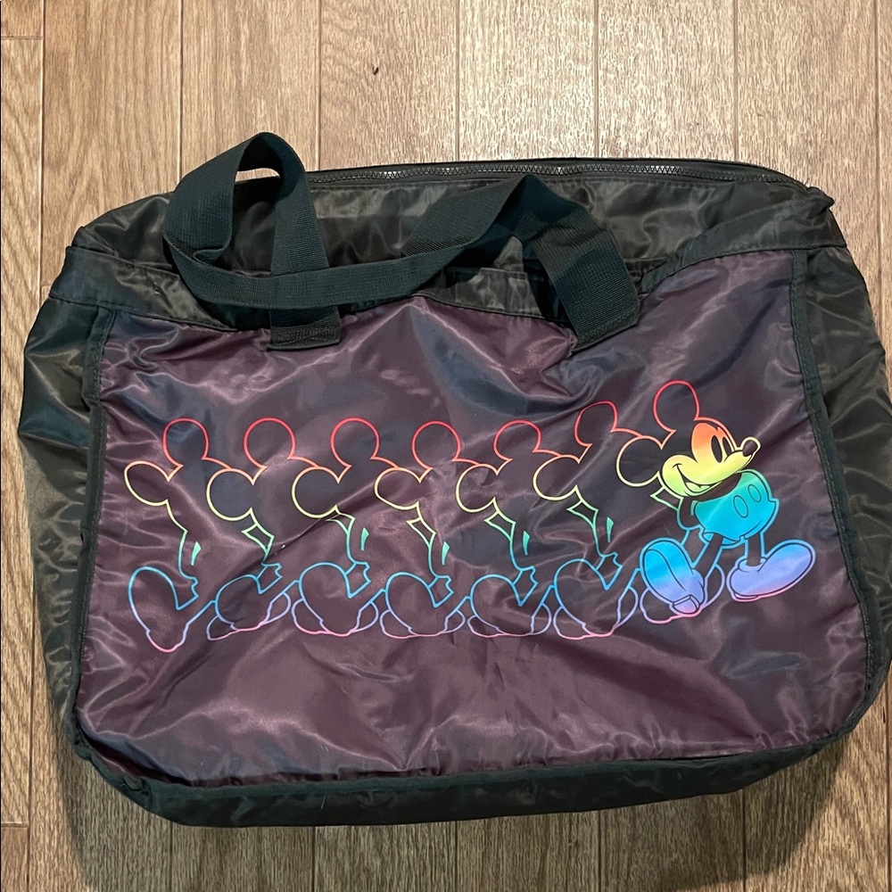 Mickey Mouse Black and Multicolor Tote Bag